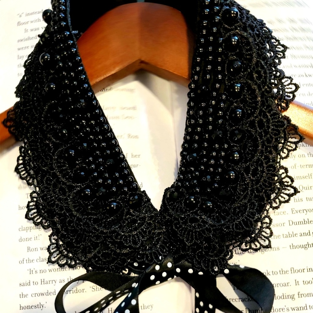 ⚡Vintage Beaded Lace Peter Pan Collar Necklace